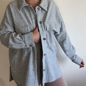 Zara Gray Herringbone Shacket
